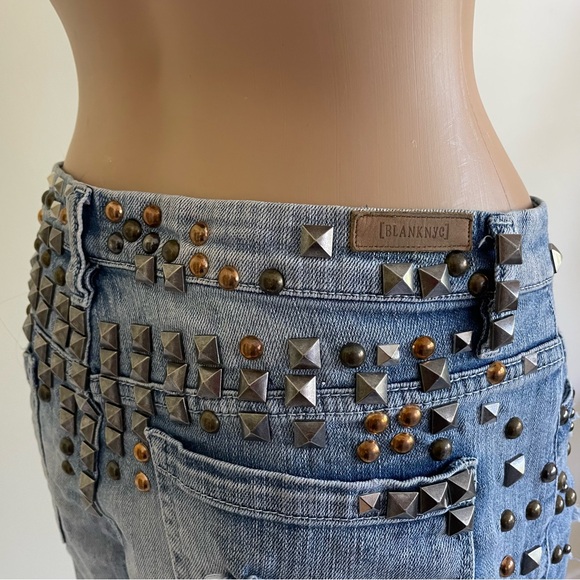 Blank NYC studded distressed shorts with neon details size 30 - Picture 13 of 15